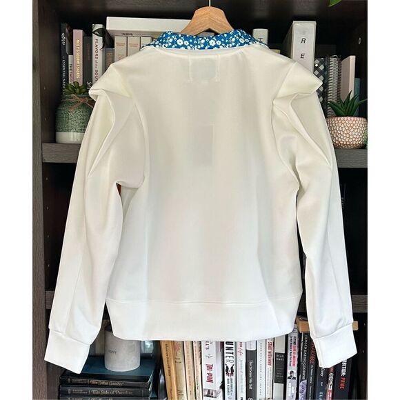 NWT Addison Bay Poplar Pullover In White & Blue Size Small - Picture 4 of 11